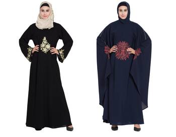 Crepe Combo Abaya (Set Of 2) 1