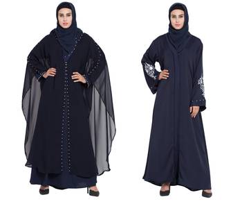 Crepe Combo Abaya (Set Of 2) 1