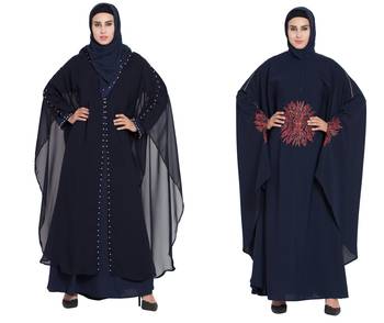 Crepe Combo Abaya (Set Of 2) 1