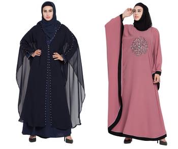 Crepe Combo Abaya (Set Of 2) 1