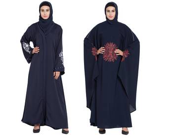 Crepe Combo Abaya (Set Of 2) 1