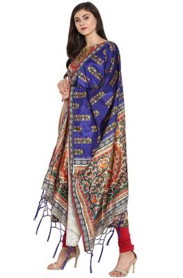 Janasya Multicolor printed art silk party-wear-kurtis 3