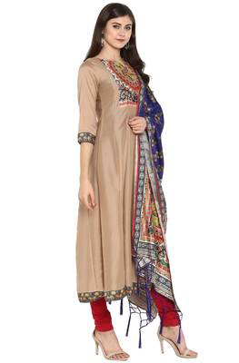 Janasya Multicolor printed art silk party-wear-kurtis 4