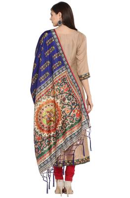 Janasya Multicolor printed art silk party-wear-kurtis 5