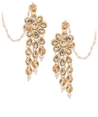 Pearl Neckpiece With Matching Kundan Earrings 2