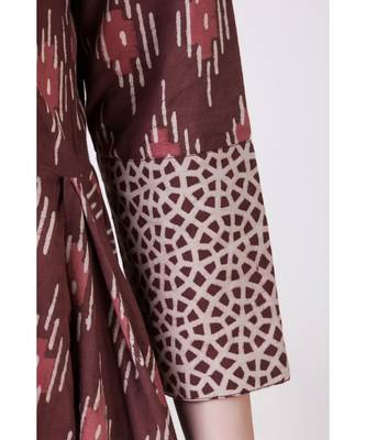Rust Dabu Assymetrical Dress 4