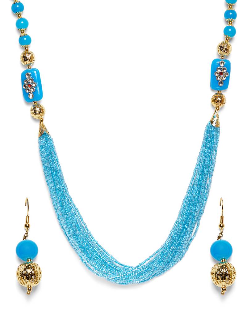 blue plain casual necklace sets IMLI STREET 2928842