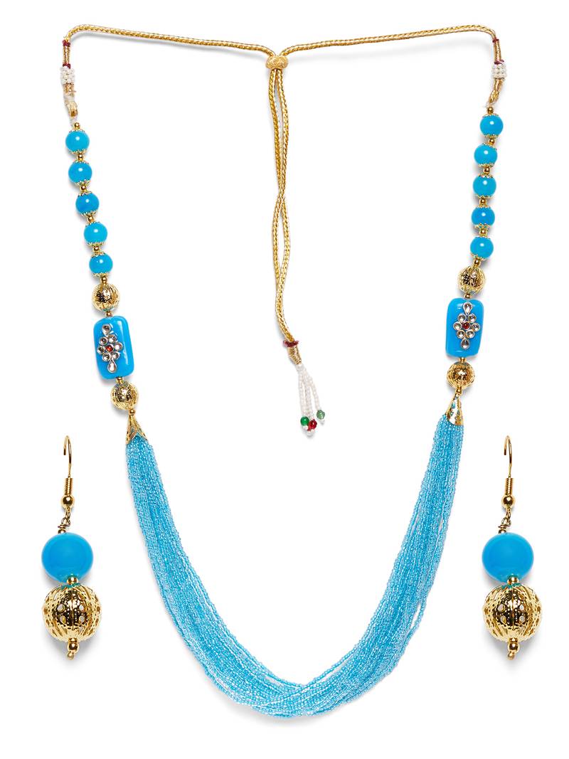 blue plain casual necklace sets IMLI STREET 2928842
