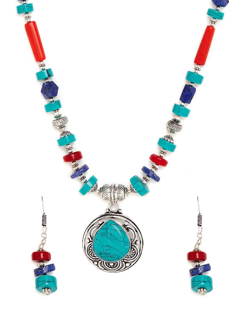 Multicolor Plain Casual Necklace Sets IMLI STREET 2928846