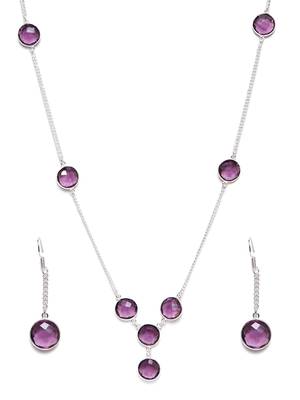 Silver Plain Party Necklace Sets 3