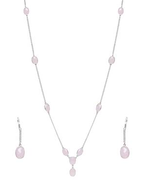 Silver Plain Bridal Necklace Sets 3