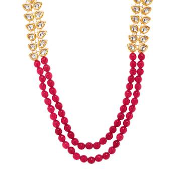 Red Plain Wedding Necklace Sets 3