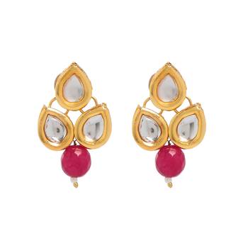 Red Plain Wedding Necklace Sets 4