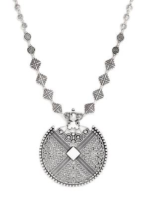 Silver Plain Casual Necklaces 3