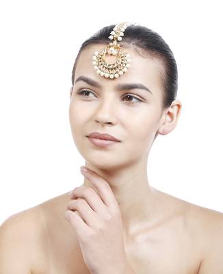 Gold Kundan Bridal Maang Tikka 1