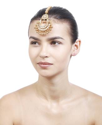 Gold Kundan Casual Maang Tikka 1