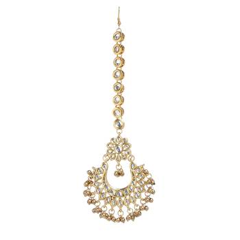 Gold Kundan Casual Maang Tikka 2