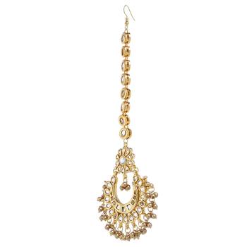 Gold Kundan Casual Maang Tikka 3