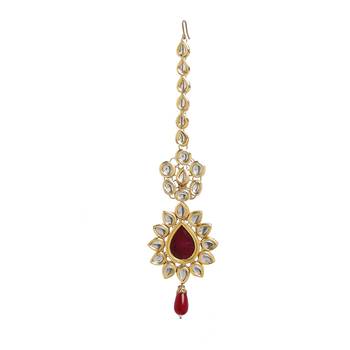 Gold Kundan Casual Maang Tikka 2