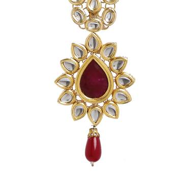 Gold Kundan Casual Maang Tikka 3