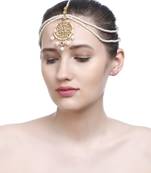 Gold Bridal Kundan Maang Tikka