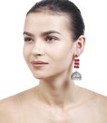 Red Bridal Plain Danglers Drops