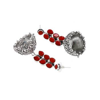 Red Bridal Plain Danglers Drops 2