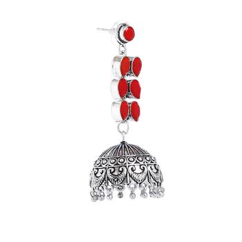 Red Bridal Plain Danglers Drops 3