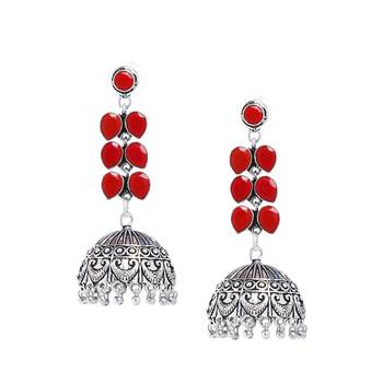 Red Bridal Plain Danglers Drops 4