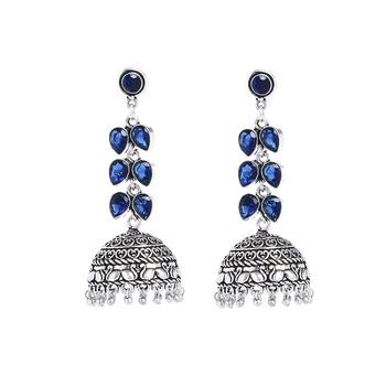 Blue Wedding Plain Danglers Drops 4