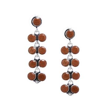Brown Plain Party Danglers Drops 3