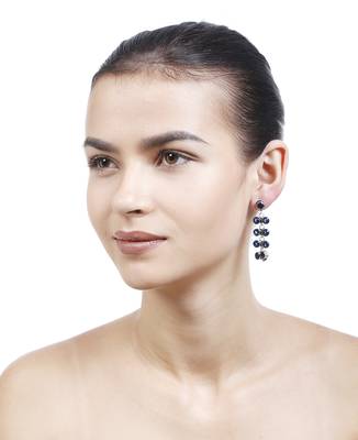 Blue Plain Bridal Danglers Drops 1