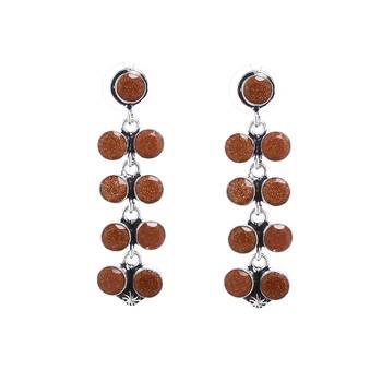 Brown Plain Party Danglers Drops 4