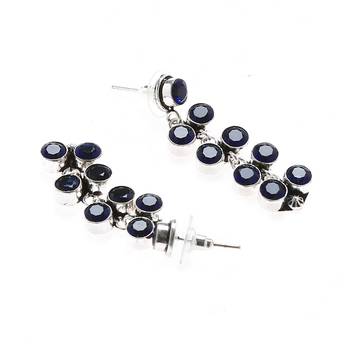 Blue Plain Bridal Danglers Drops 2