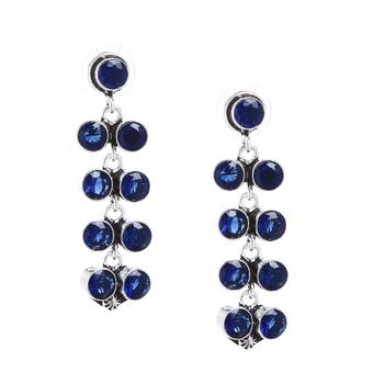 Blue Plain Bridal Danglers Drops 4
