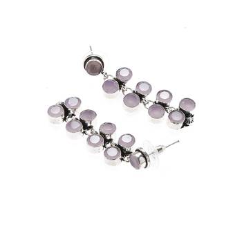 Pink Plain Casual Danglers Drops 2