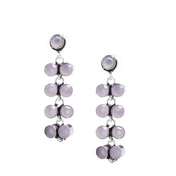 Pink Plain Casual Danglers Drops 4