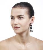 Black Wedding Plain Danglers Drops