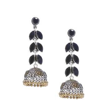 Black Wedding Plain Danglers Drops 4
