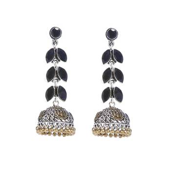 Black Wedding Plain Danglers Drops 5