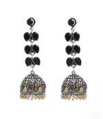Black Bridal Plain Danglers Drops