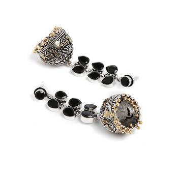 Black Bridal Plain Danglers Drops 4