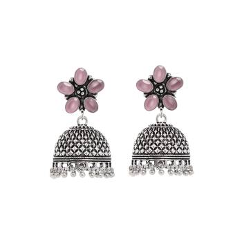 Pink Bridal Plain Danglers Drops 1
