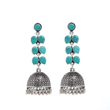 Blue Plain Casual Danglers Drops 1
