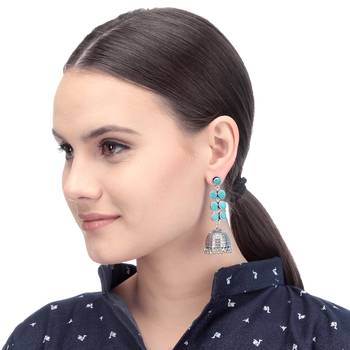 Blue Plain Casual Danglers Drops 3