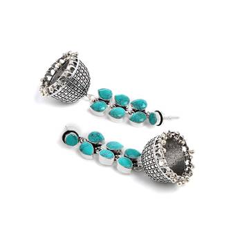 Blue Plain Casual Danglers Drops 4
