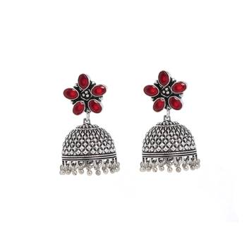 Red Party Plain Danglers Drops 1