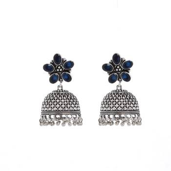 Blue Bridal Plain Danglers Drops 1