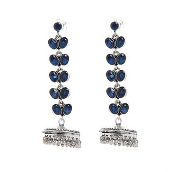 Blue Plain Casual Danglers Drops 1