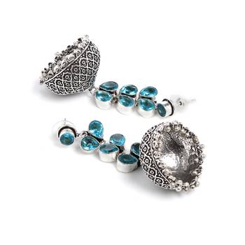 Blue Plain Bridal Danglers Drops 4